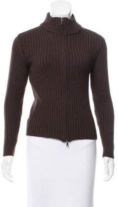 Prada Sport Wool Zip-Up Sweater