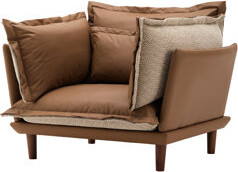 Hokku Designs Armchair For Different Spaces - Bedroom, Living Room, Balcony 74.79lb Weight, 39.36in W, 34.8in H Orange Shade Modern Chenille Areas Study Color Varia