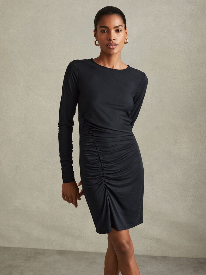 Reiss Ruched Jersey Mini Dress