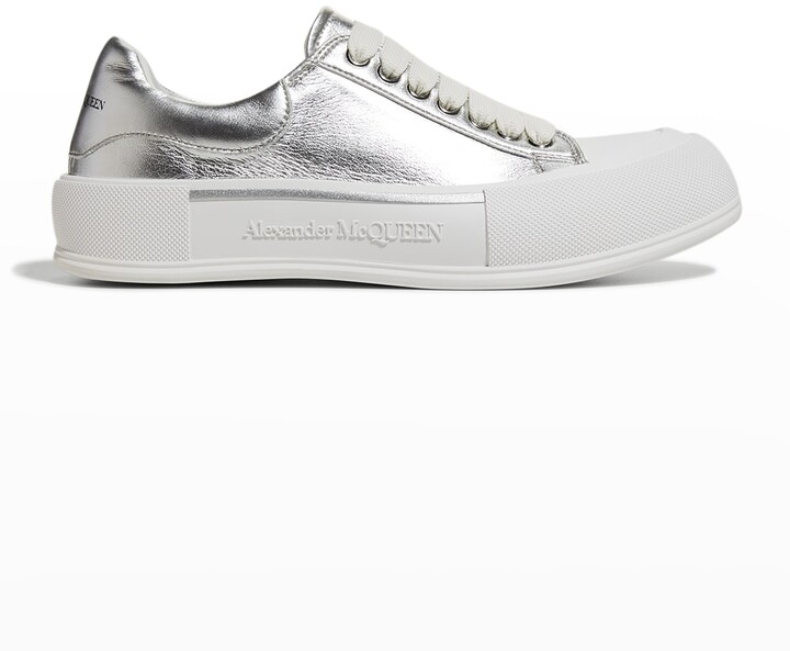 mens silver trainers