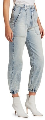 Mother The Wrapper Patch Ankle Jeans