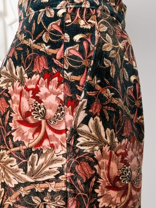 L'Autre Chose Floral-Print Wide-Leg Trousers
