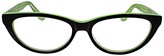 Thumbnail for your product : Sunscape Eyewear Women's Black & Green Gato Readers