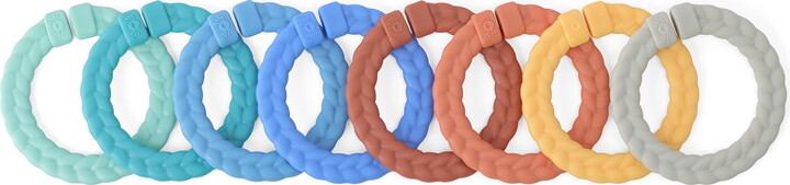 Itzy Ritzy Unisex Linking Ring Teether Set - Desert Multi Color