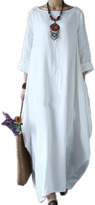 Thumbnail for your product : yulinge Womens Summer Elegant Cotton and Linen Maxi Dress Baggy Dresses Plus Size 5XL