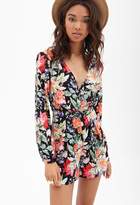 Thumbnail for your product : Forever 21 Floral Print Surplice Romper
