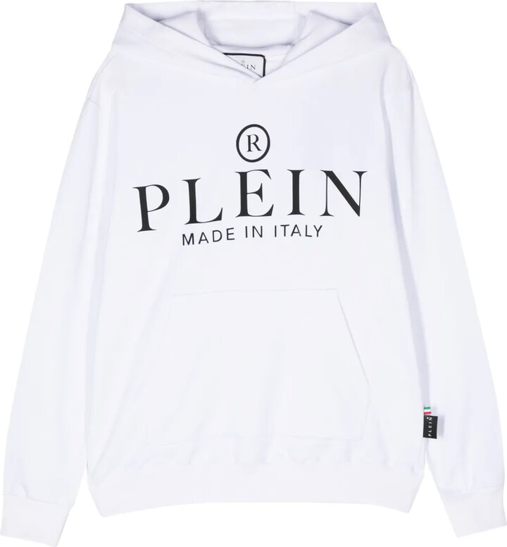 Philipp Plein Logo-Appliqué Cotton Hoodie
