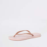 Thumbnail for your product : River Island Havaianas light pink slim flip flops