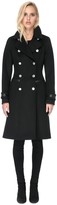 Thumbnail for your product : Soia & Kyo JULIANA-FX wool coat with removable fur in blk/indigo