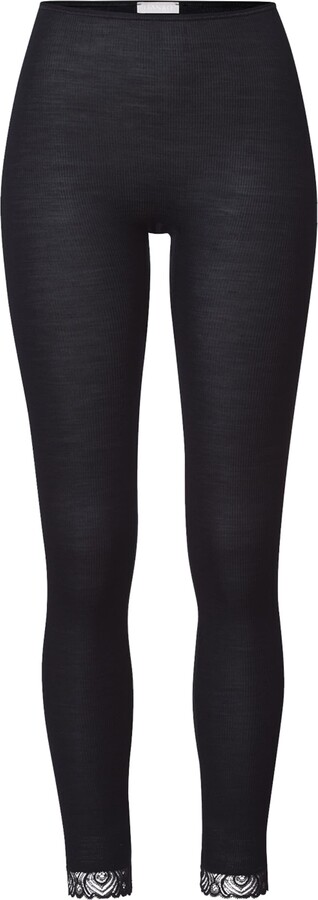 Hanro Wool-Silk Woolen Lace Leggings