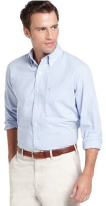 Izod Men's Long Sleeve Striped Essential Shirt