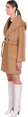 Tagliatore Chelsey Coat In Leather Color Wool