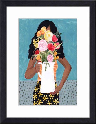 Winston Porter Flower Vase Girl I by Grace Popp - Picture Frame Painting