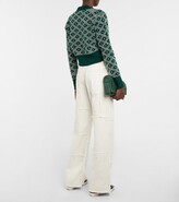 Thumbnail for your product : Golden Goose Cropped intarsia wool-blend cardigan