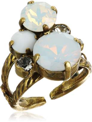 Sorrelli Pearl Luster" Crystal Assorted Rounds Ring, Size 7-9