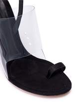 Thumbnail for your product : Alexander Wang 'Kaia' PVC vamp mismatched satin slingback sandals