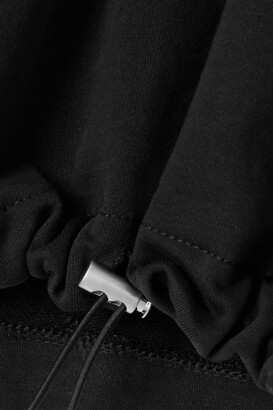 The Frankie Shop - Vanessa Cropped Cotton-terry Sweatshirt - Black