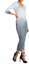 Thumbnail for your product : Young Fabulous & Broke Long Sleeve Side Slit Ombre Dress