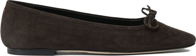 AEYDĒ Delfina Bow-Detailed Ballet Flats