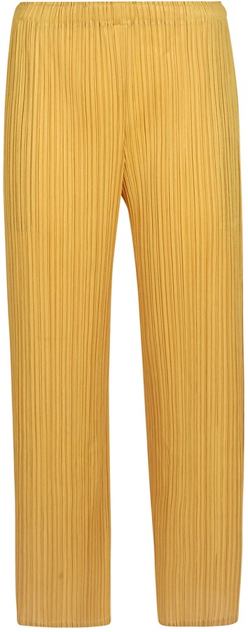 yellow pinstripe pants