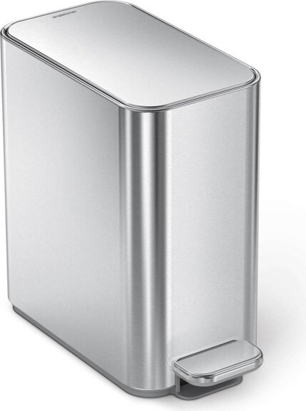 Simplehuman simplehuman5LSlimBathroomStepTrashCanStainlessSteelGarbageCanwithBuiltinLinerPocket