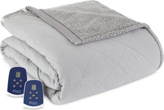 Shavel Reversible Micro Flannel to Sherpa Queen Electric Blanket