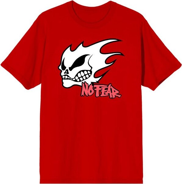 No Fear NoFearFireSkullLogoAdultRedCrewNeckShortSleeveTee-XL