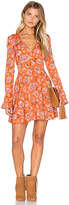 Thumbnail for your product : J.o.a. Long Sleeve V Neck Floral Dress