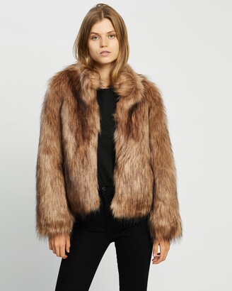 Unreal Fur Women's Brown Winter Coats - Fur Delish Jacket - Size One Size, XL at The Iconic