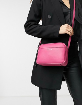 Paul Costelloe cooper leather camera bag in pink - ShopStyle