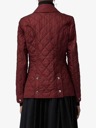Burberry Embroidered Crest Diamond Quilted Jacket