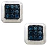 Thumbnail for your product : Savvy Cie Blue Diamond Square Stud Earrings - 0.15 ctw