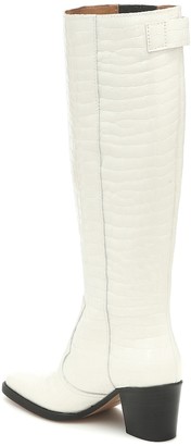Ganni Western leather knee-high boots