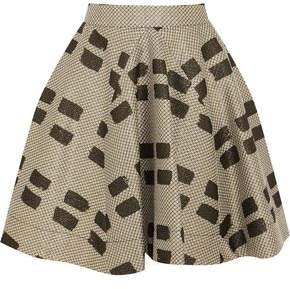 Vivienne Westwood Pleated Printed Woven Mini Skirt