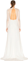 Thumbnail for your product : Self-Portrait Eva Backless Silk Wedding Dress