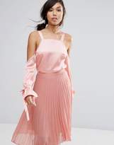 Thumbnail for your product : Fashion Union Cold Shoulder Top In Satin