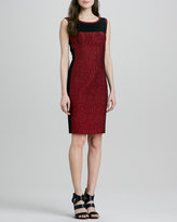 Thumbnail for your product : Yoana Baraschi Embroidered Lace Colorblock Sheath Dress