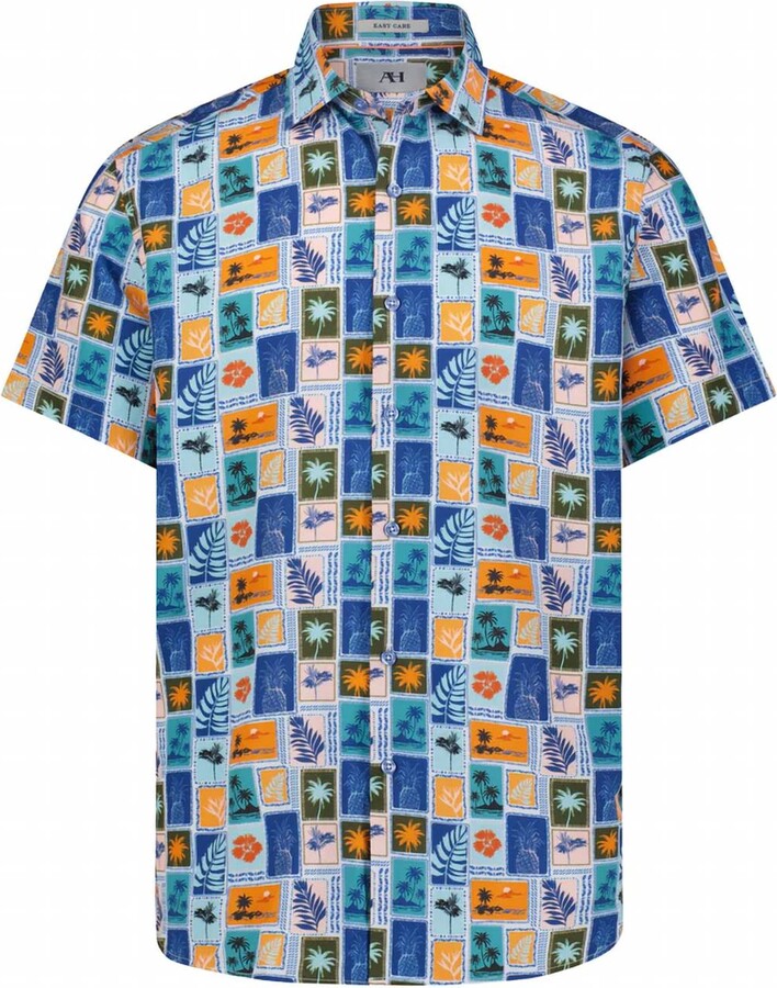 American Heritage Men's Performance Short Sleeve Shirt In Stamp