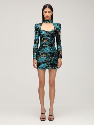 Giuseppe di Morabito Sequined Mini Dress W/ Ruffle Details