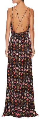 Versace Starfish Printed V-Neck Maxi Dress