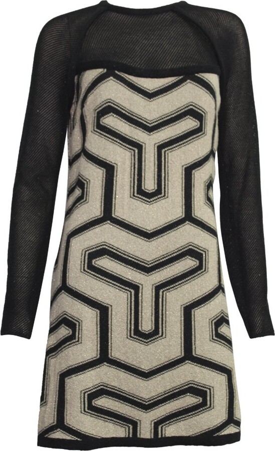 Maria Aristidou Neutrals / Black Spyder - Diane Mini Dress