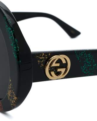 Gucci Eyewear glitter stripe round-frame sunglasses