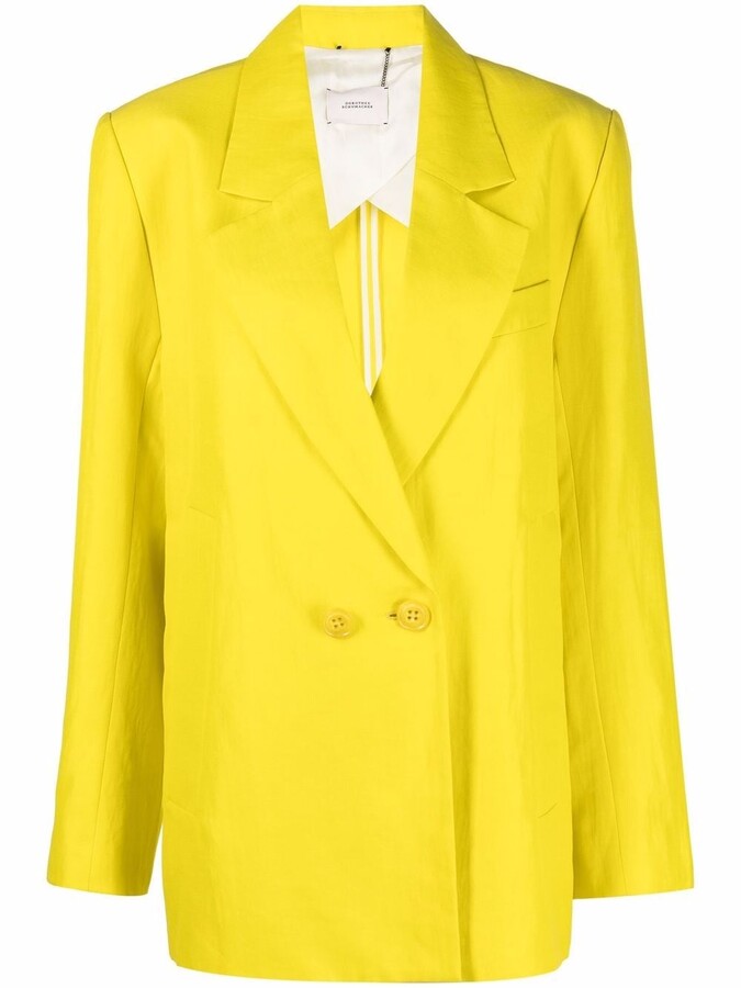 yellow tailored blazer