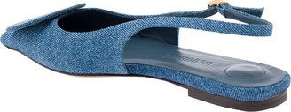 Jacquemus 'les Slingback Duele Plates' Blue Flat Sandals