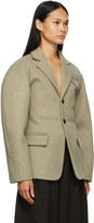 Thumbnail for your product : Bottega Veneta Taupe Wool Bowed Arm Coat