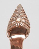 Thumbnail for your product : Ted Baker Zhine Rose Gold Embellished Strappy Heeled Shoes