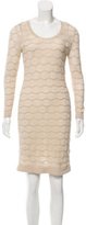 Thumbnail for your product : M Missoni Long Sleeve Knee-Length Dress