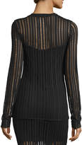 Thumbnail for your product : Alexander Wang T by Jacquard Long-Sleeve Top, Black