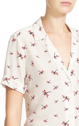 Equipment Women's Colette Dragonfly Print Silk Shirt