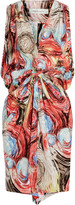 Thumbnail for your product : T-Bags 2073 T-Bags Cape-back stretch-satin jersey mini dress